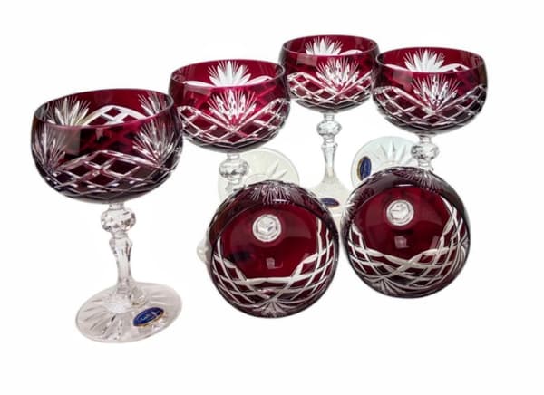 Rubin krystal champagneglas 150ml ananas
