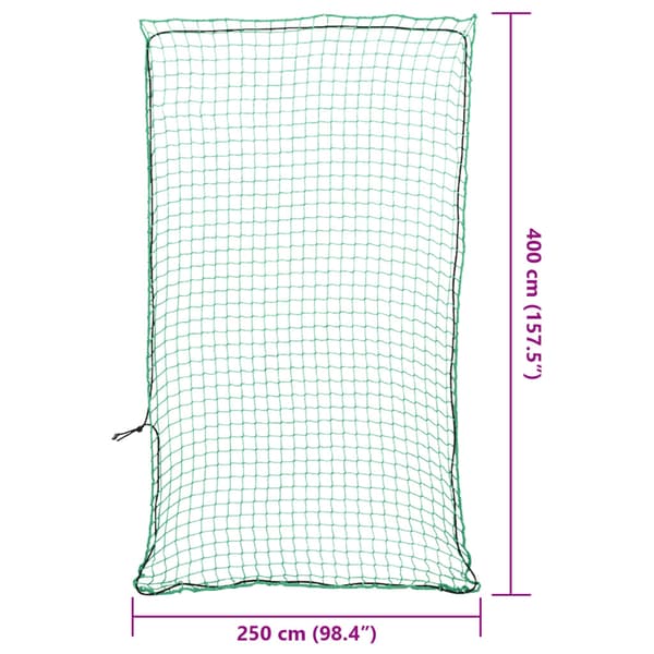 vidaXL Trailernet med elastisk reb grøn 4x2,5 m PP