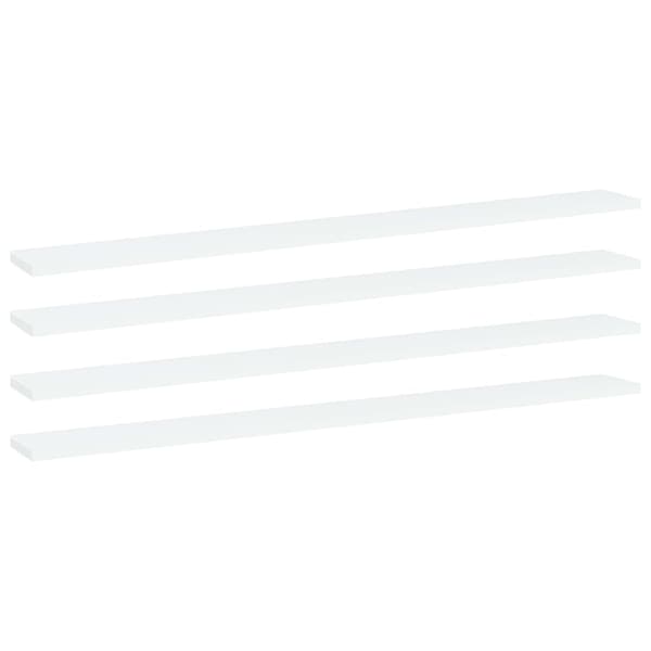 vidaXL bogreoler, 4 stk., hvide, 100x10x1,5 cm, spånplade