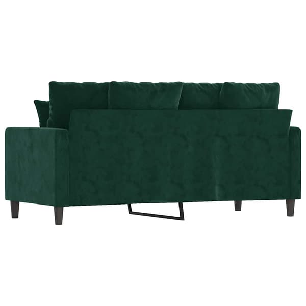 vidaXL 2-sitssoffa mörkgrön 140 cm klädd i sammet