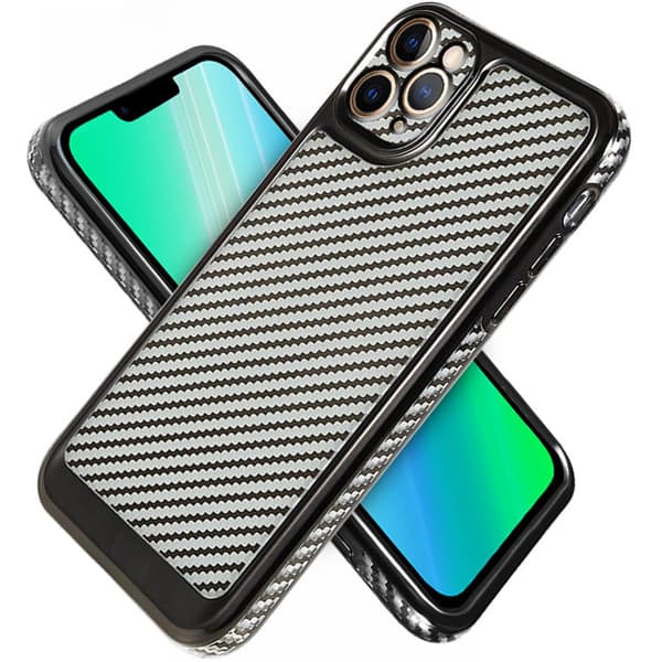 iPhone 12 Pro Carbon Slim -kotelo, musta