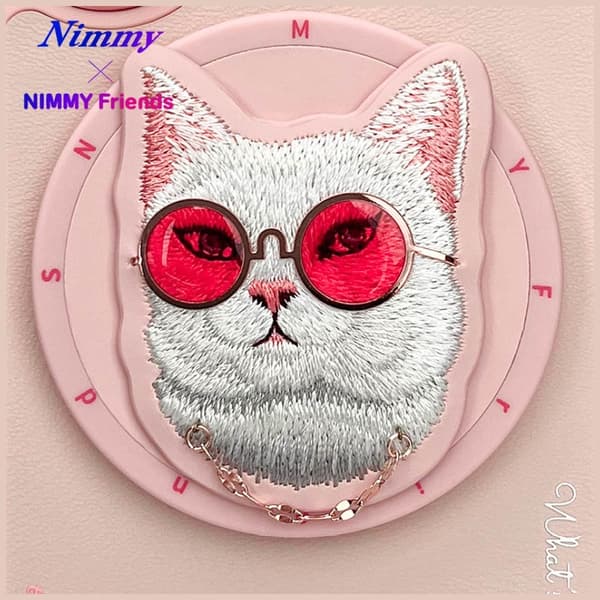 Nimmy Glasses Cool Cat MagSafe-etui til iPhone 16, lyserød
