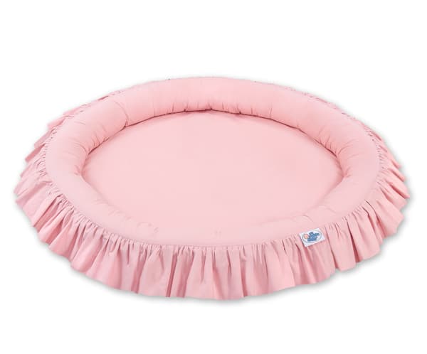 Rede med flæse - støvet pink