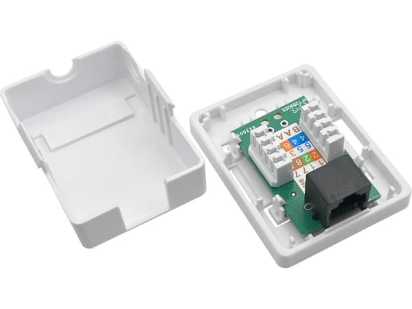UTP-stikkontakt kat.5e 1xRJ45 alantec