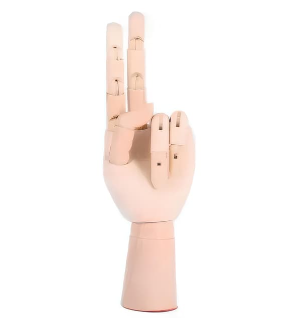Träskyltdocka Hand 25 cm Dam Konstnärlig Ritmodell RESTEQ