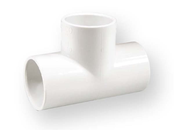 Lige T-stykke KW/KW/KW PVC-U 2"