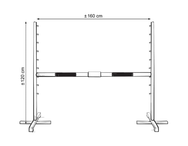 Hoppbom för hobbyhäst - Beige - 160 cm
