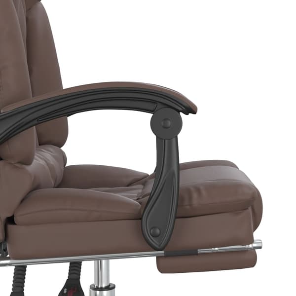 vidaXL Massagestol brun konstläder