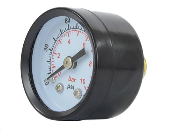 MANOMETER TIL KOMPRESSOR 40MM 0-10 BAR 1/8 TOMMER TRYKMÅLERE