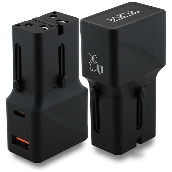 TUMI Rejseadapter 25W USB-C / USB-A Sort
