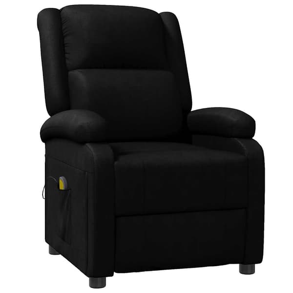 vidaXL massagestol, sort, kunstlæder