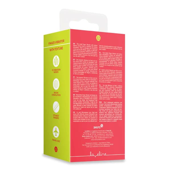 Tekstureret fingervibrator - Solopgangsrød