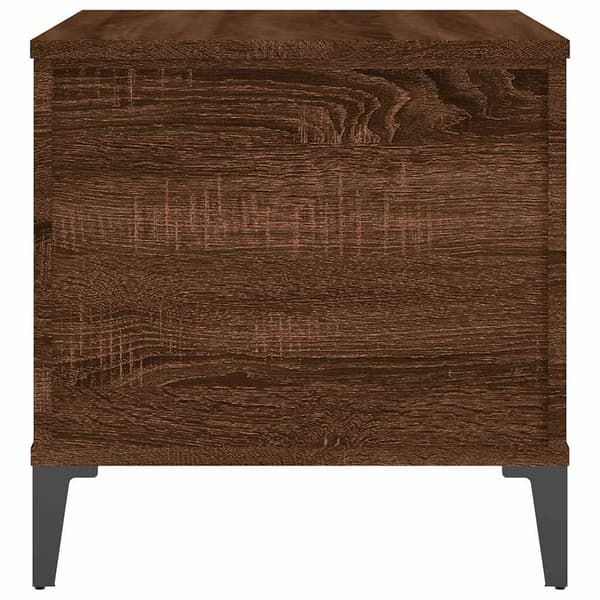 vidaXL sofabord brunt egetræ 60x44,5x45 cm