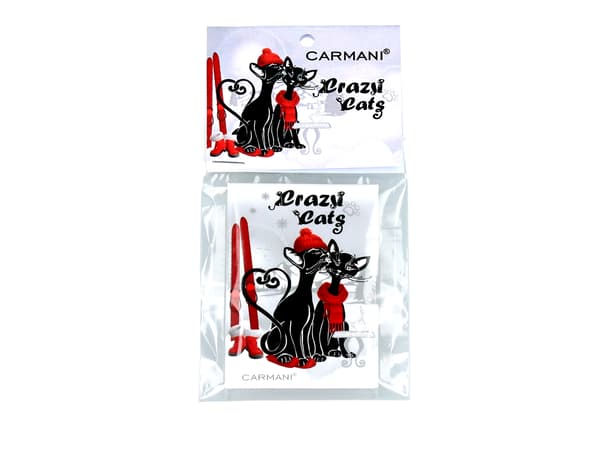 Magnet - Vinterkatte med ski (CARMANI)