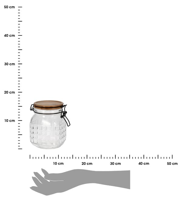 Lasipurkki kannella 1100 ml