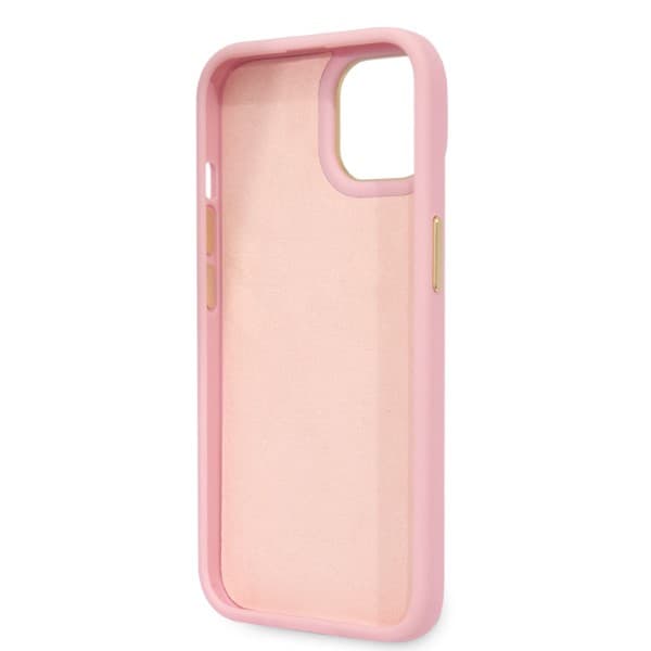 Guess Croco Collection iPhone 14 Plus cover, lyserød