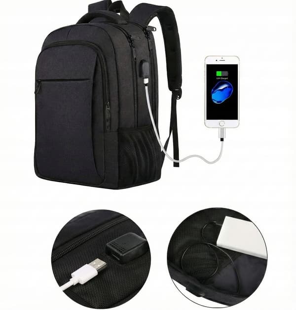 Matein 1007 BLK 15,6" Laptop Rygsæk Sort