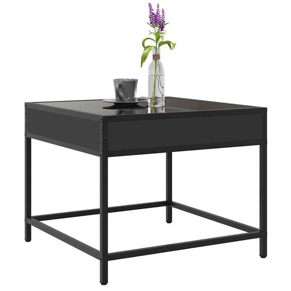 vidaXL Infinity LED sofabord sort 50x50x41 cm