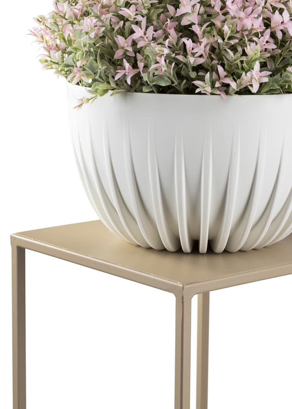 Beige stående blomsterfod 70 cm