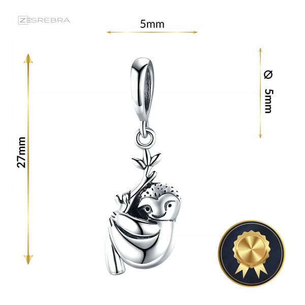 Berlocker silver pr 925 sengångare hänge pärla pärlor silver gåva