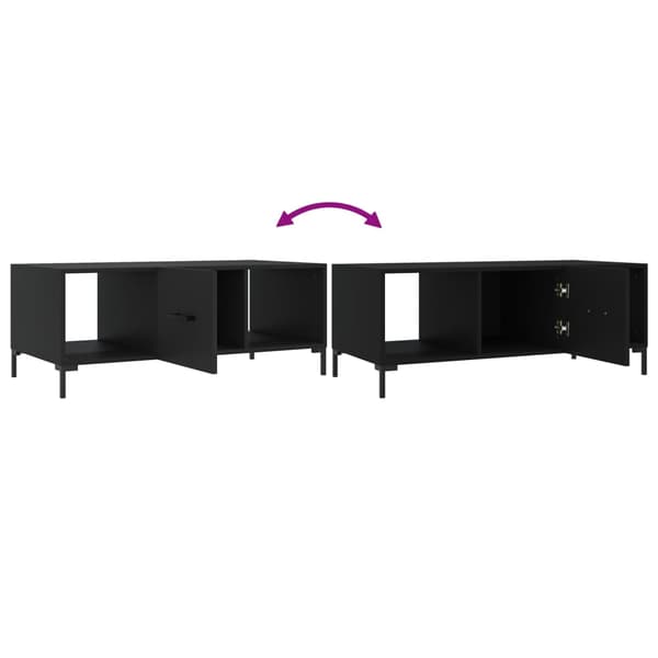 vidaXL sofabord, sort, 102x50x40 cm, træbaseret materiale