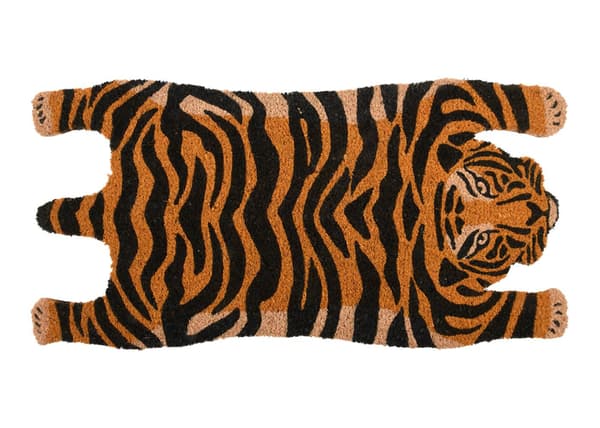 Tiger dørmåtte lavet af kokosfibre