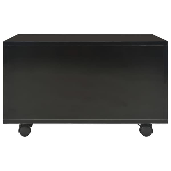 vidaXL sofabord sort højglans 60x60x35cm spånplade