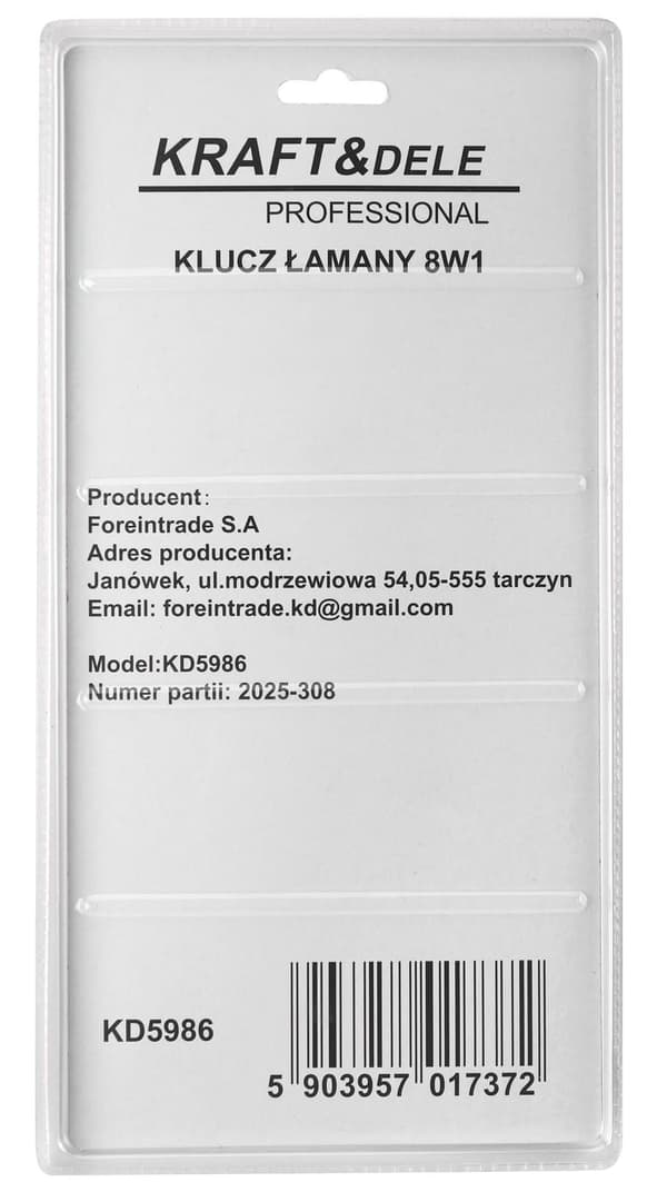 8-i-1 foldnøgle KD5986