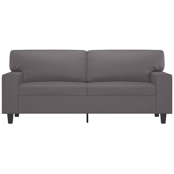 vidaXL 2-sitssoffa, grå, 140 cm, konstläder