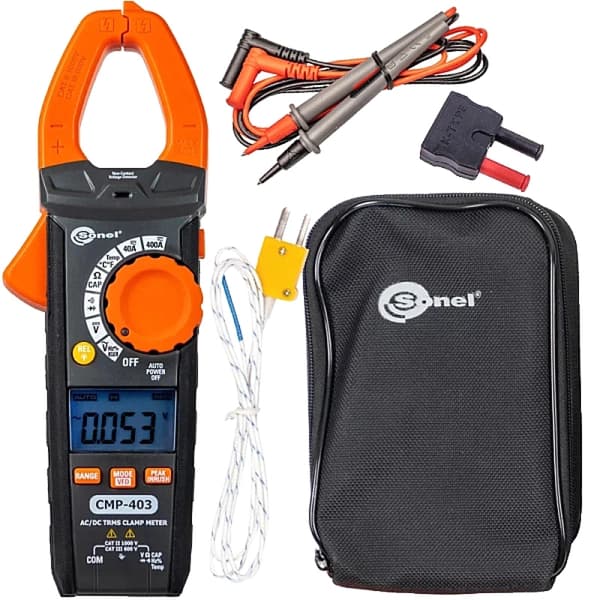 SONEL CMP-403 Digital tangmeter til AC DC strøm og spænding + tilbehør