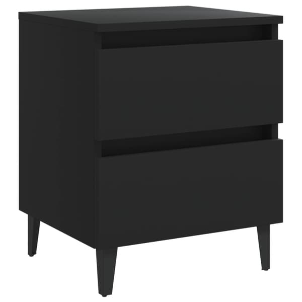 vidaXL sengebord sort 40x35x50 cm spånplade