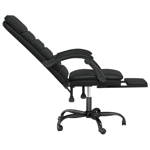 vidaXL lænestol med massagefunktion, sort kunstlæder