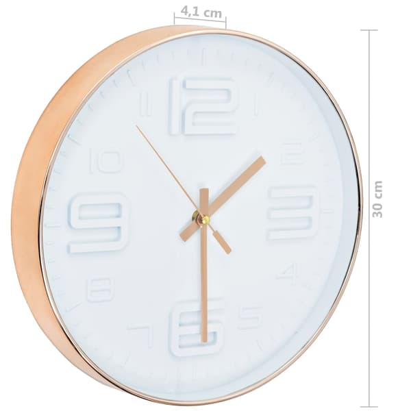 vidaXL Väggklocka i koppar 30 cm
