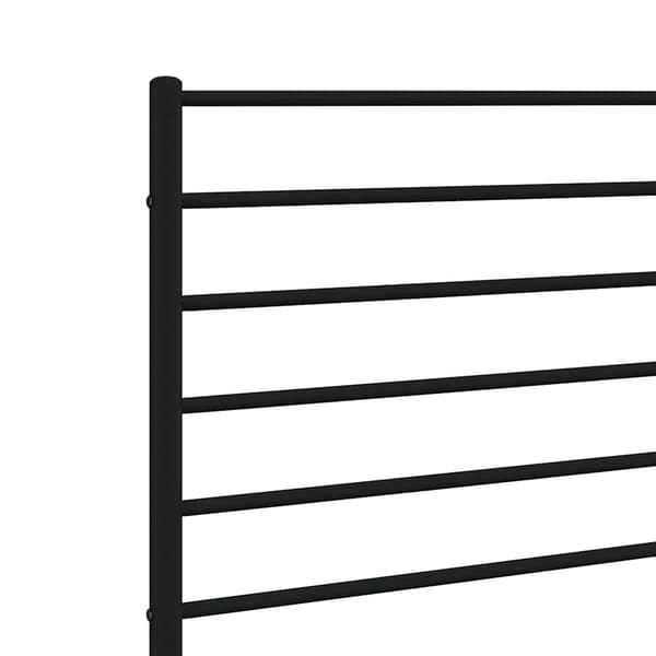 vidaXL metalsengegavl, sort, 193 cm