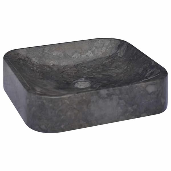 vidaXL håndvask, sort, 40x40x10 cm, marmor