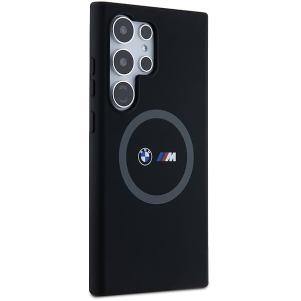 BMW M Silikone Trykt Ring MagSafe Etui til Galaxy S24 Ultra, Sort