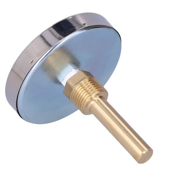 BiTh 80 bimetallisk termometer, diameter 80 mm, 0-120°C, muffe L 63 mm, 1/2 tomme
