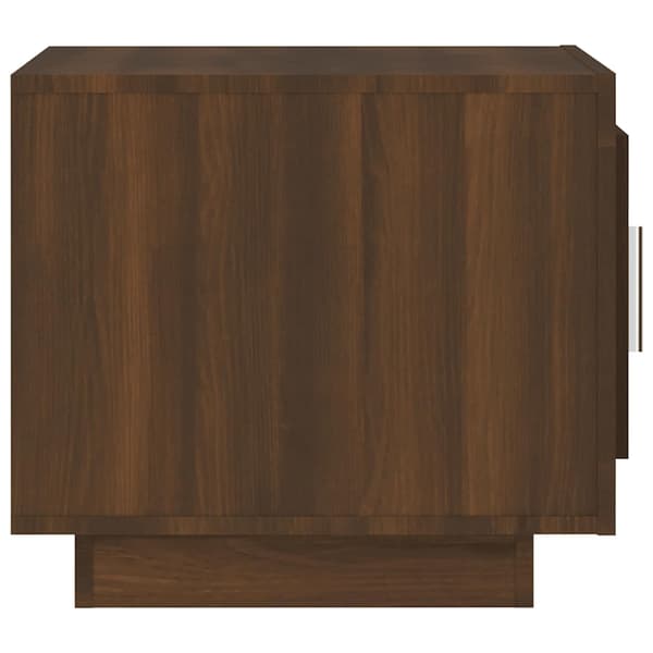 vidaXL sofabord brunt egetræ 51x50x45 cm træbaseret materiale