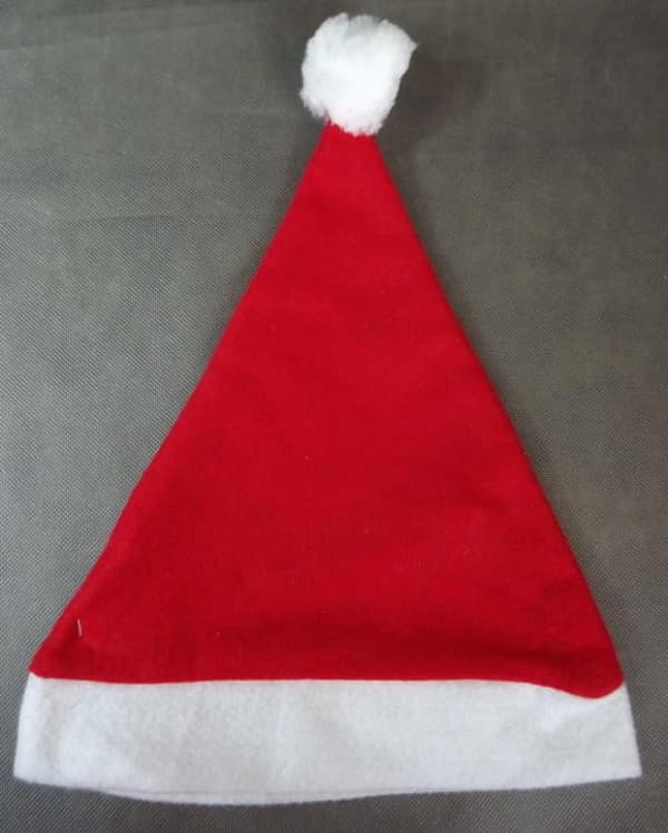 Jultomtehatt, sammet, röd, 40x30cm