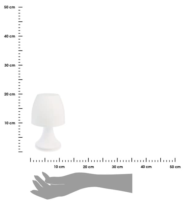 Bärbar LED-nattlampa vit 19 cm