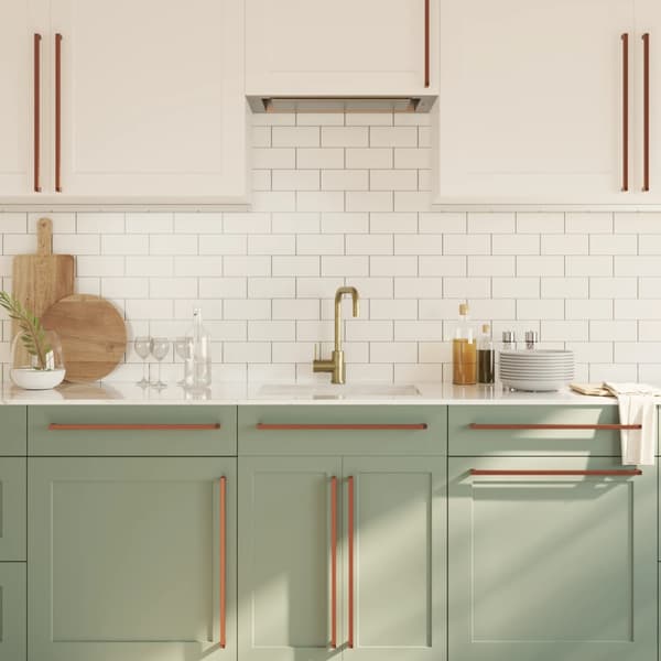 vidaXL skabsgreb 20 stk. bronze 480 mm rustfrit stål