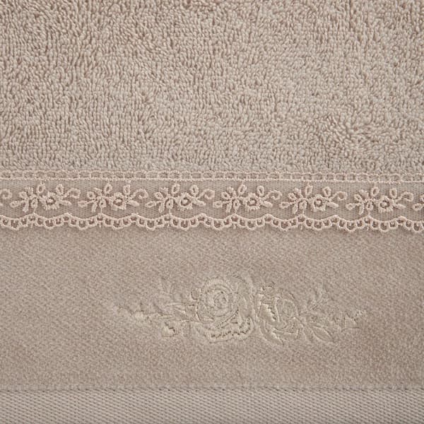 Sisi handduk med spets 30x50 cm beige
