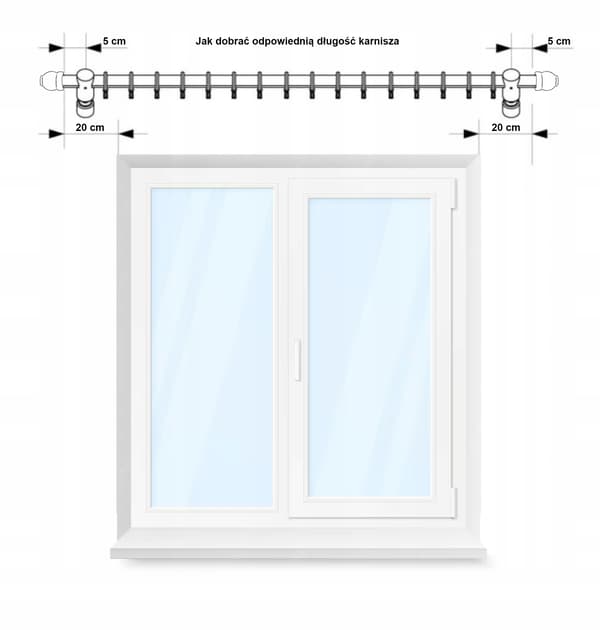 Gardinstang i træ, ensfarvet, egetræ, 100 cm, kugle
