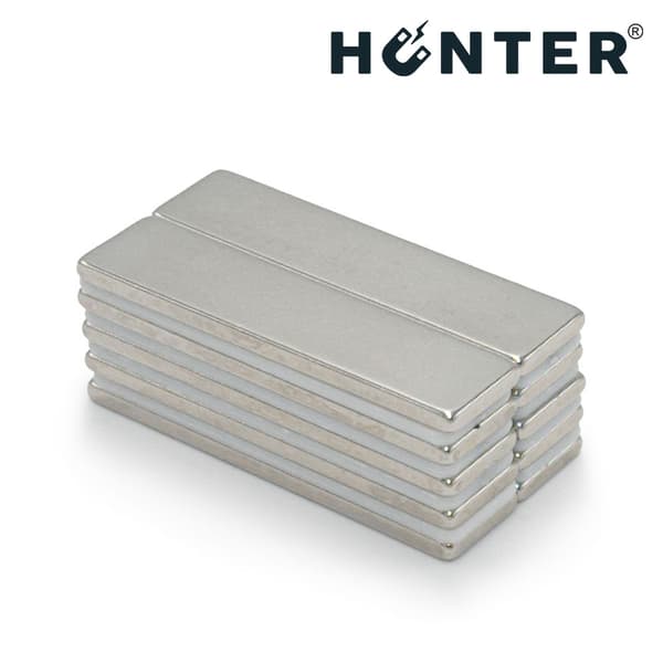 NEODYMIUMPLATTMAGNET 40x10x2mm, stark, stång, rektangulär, HUNTER