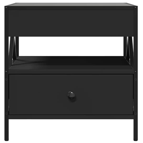 vidaXL Infinity LED sofabord sort 50x50x51 cm