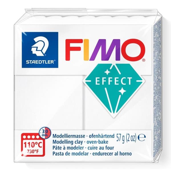 Fimo-effekt polymerlera 57g vit