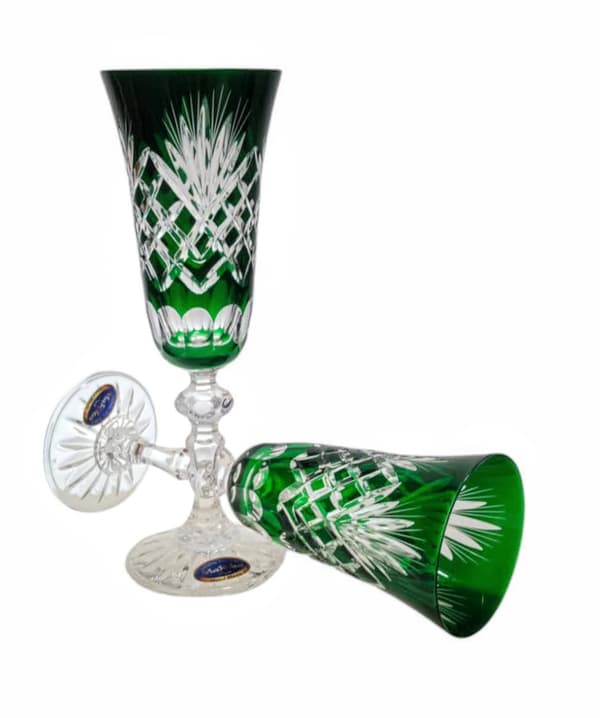 Smaragdkristall Champagneglas 150ml Ananas