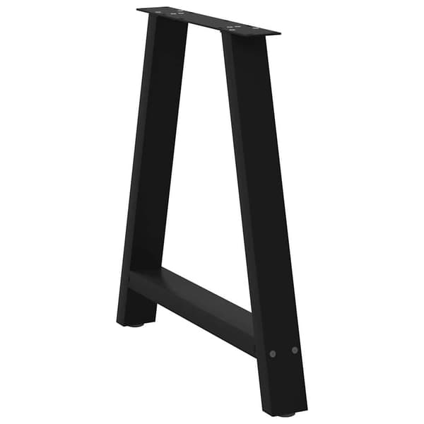 vidaXL sofabordsben, 2 stk., sort, 80x(72-73) cm, stål