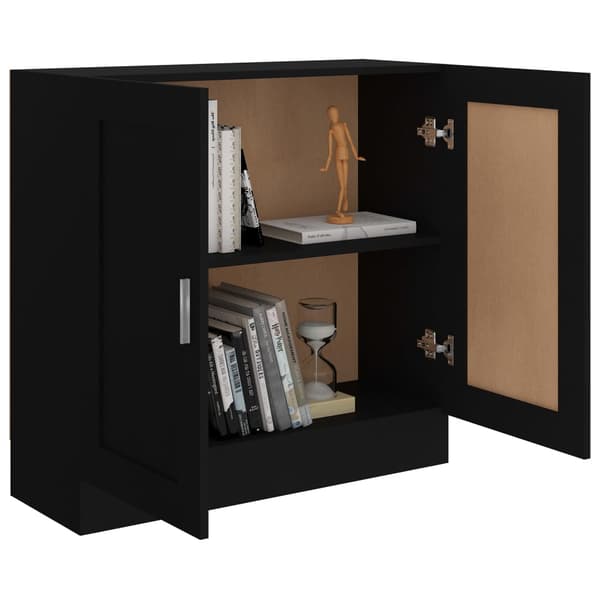 vidaXL reol sort 82,5 x 30,5 x 80 cm spånplade