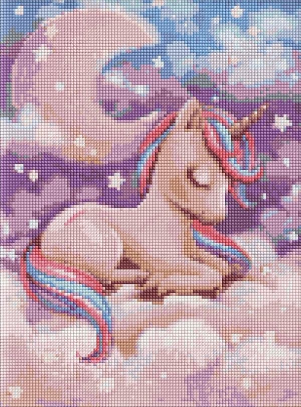 Diamantmosaik - Magisk drøm 30x40cm